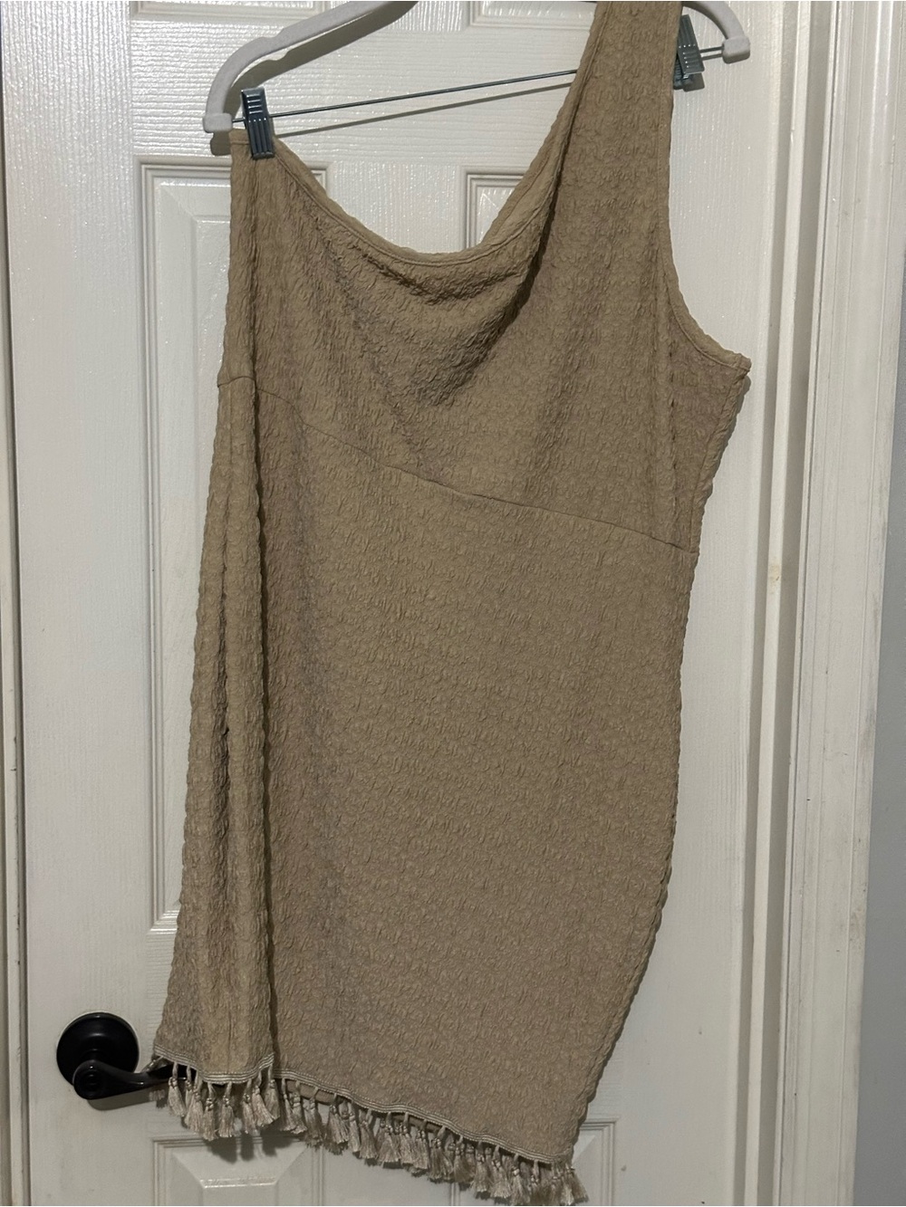 SHEIN One Shoulder Textured Tassel Dress | Size 3XL | Vacation Style